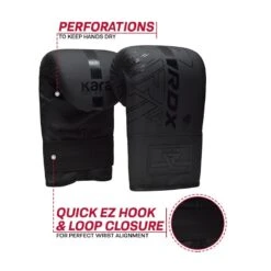 RDX SPORTS RDX F6 KARA Bag Gloves 4oz Black -Rdx Sports rdx f6 kara bag gloves 4oz black 2