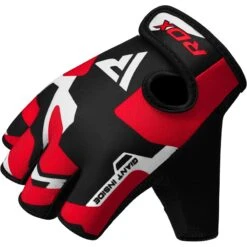 RDX SPORTS RDX FITNESS GYM GLOVES SHORT FINGER IN LYCRA -Rdx Sports rdx f6 red lycra fitness gym gloves 5 5