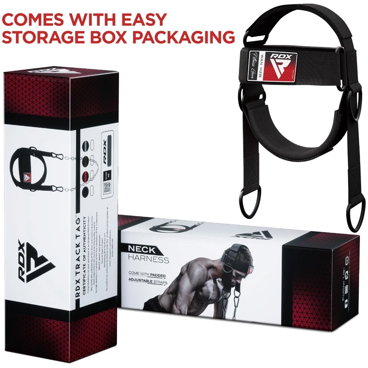 RDX SPORTS RDX H2 Black Neck Harness For Weight Lifting & Strengthening Exercises - Image 2