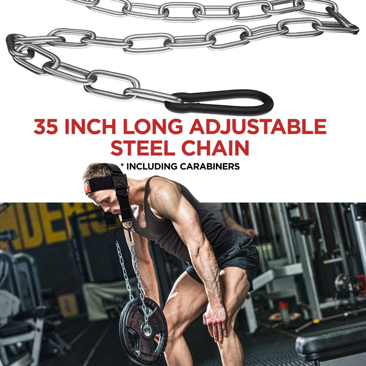 RDX SPORTS RDX H2 Black Neck Harness For Weight Lifting & Strengthening Exercises - Image 4