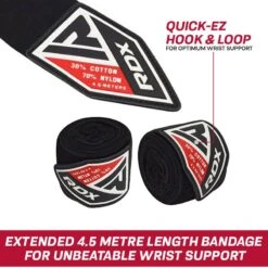 RDX SPORTS RDX RB 4.5m Elasticated Hand Wraps Bandage For Boxing, MMA & Muay Thai -Rdx Sports rdx hw professional boxing hand wraps