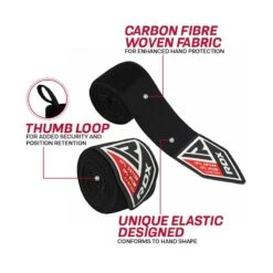 RDX SPORTS RDX RB 4.5m Elasticated Hand Wraps Bandage For Boxing, MMA & Muay Thai -Rdx Sports rdx hw professional boxing hand wraps 2