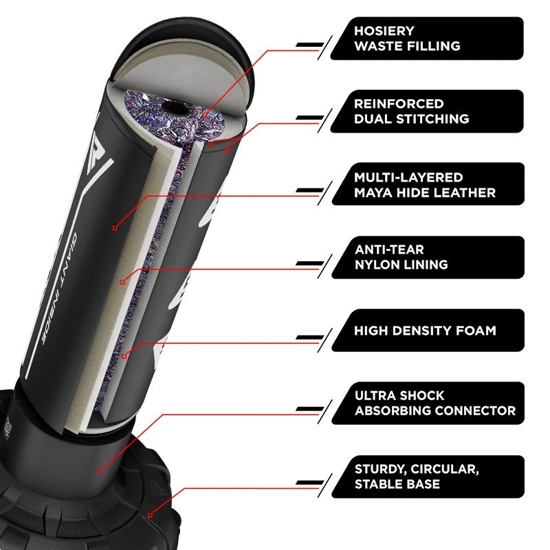 RDX SPORTS RDX KT Ronin 6ft 2-in-1 White Free Standing Target Punch Bag With Mitts Set - Image 5