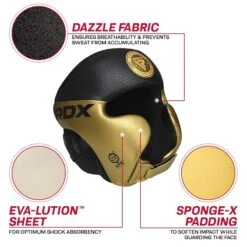 RDX SPORTS RDX L1 Mark Pro Cheek Boxing Training Head Guard -Rdx Sports rdx l1 mark pro cheek boxing training head guard