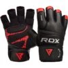 RDX SPORTS RDX L7 Leather Weight Lifting Heavy Duty Gym Gloves With Long Wrist Strap -Rdx Sports rdx l7 crown leather fitness gloves with strap 1