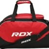 RDX SPORTS RDX R1 Gym Kit Duffle Bag - Backpack Straps & Shoes Compartment Red / Black -Rdx Sports rdx r1 duffel bag with backpack straps 1