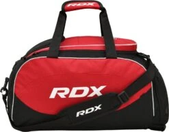 RDX SPORTS RDX R1 Gym Kit Duffle Bag - Backpack Straps & Shoes Compartment Red / Black