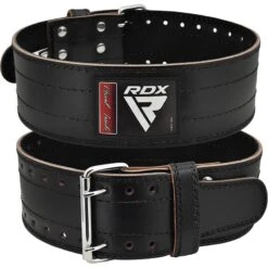 RDX SPORTS RDX RD1 4" Powerlifting Leather Gym Belt -Rdx Sports rdx rd1 4 powerlifting leather gym belt black 6