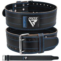 RDX SPORTS RDX RD1 4" Powerlifting Leather Gym Belt -Rdx Sports rdx rd1 4 powerlifting leather gym belt blue 7