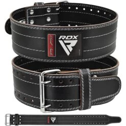 RDX SPORTS RDX RD1 4" Powerlifting Leather Gym Belt -Rdx Sports rdx rd1 4 powerlifting leather gym belt white 7