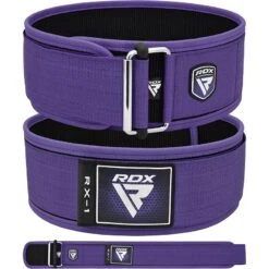 RDX SPORTS RDX RX1 4” Weight Lifting Belt For Women -Rdx Sports rdx rx1 purple weight lifting belt 1