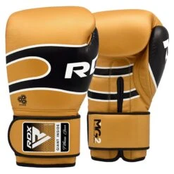 RDX SPORTS RDX S7 Bazooka Boxing Sparring Gloves With Hook & Loop -Rdx Sports rdx s7 bazooka golden leather boxing gloves 3