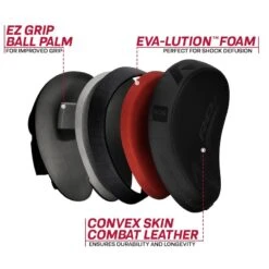 RDX SPORTS RDX T15 NOIR CURVED BOXING TRAINING PUNCH MITTS -Rdx Sports rdx t15 noir focus pads 2