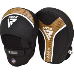 RDX SPORTS RDX FOCUS PAD AURA PLUS T-17 -Rdx Sports rdx t17 aura pro boxing training curved punch mitts golden 2 1