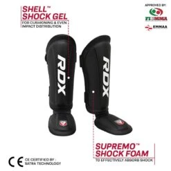 RDX SPORTS RDX T1 MMA Black Shin Instep Guard -Rdx Sports rdx t1 black shin instep guards 1