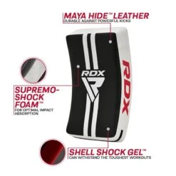 RDX SPORTS RDX T1 Gel Padded Curved Kick Shield With Nylon Handles -Rdx Sports rdx t1 curved kick shield with nylon handles