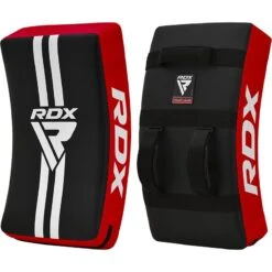 RDX SPORTS RDX T1 Gel Padded Curved Kick Shield With Nylon Handles -Rdx Sports rdx t1 curved kick shield with nylon handles red 2