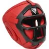 RDX SPORTS RDX T1 FULL FACE PROTECTION HEADGEAR UNBREAKABLE DETACHABLE CAGE GUARD -Rdx Sports rdx t1f head guard with removable face cage red 2