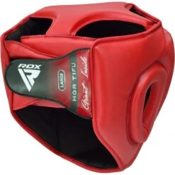 RDX SPORTS RDX T1 FULL FACE PROTECTION HEADGEAR UNBREAKABLE DETACHABLE CAGE GUARD -Rdx Sports rdx t1f head guard with removable face cage red 3