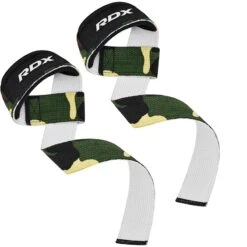 RDX SPORTS RDX W1 Sweat Wicking Gym Straps For Weightlifting Workouts -Rdx Sports rdx w1 weight training wrist straps camo green 2