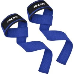 RDX SPORTS RDX W1 Sweat Wicking Gym Straps For Weightlifting Workouts -Rdx Sports rdx w1 weight training wrist straps blue 3 1