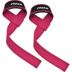 RDX SPORTS RDX W1 Sweat Wicking Gym Straps For Weightlifting Workouts -Rdx Sports rdx w1 weight training wrist straps pink 2 1