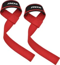 RDX SPORTS RDX W1 Sweat Wicking Gym Straps For Weightlifting Workouts -Rdx Sports rdx w1 weight training wrist straps red 2 1