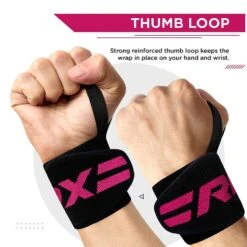 RDX SPORTS RDX W2 Weightlifting Wrist Support Straps For Women With Thumb Loops -Rdx Sports rdx w2 bodybuilding wrist wraps 2