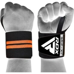 RDX SPORTS RDX W3 IPL & USPA Approved Powerlifting Wrist Support Wraps With Thumb Loops OEKO-TEX® Standard 100 Certified -Rdx Sports rdx w3 power weightlifting wrist wraps orange 4 1