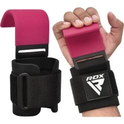 RDX SPORTS RDX W5 Weight Lifting Hook Straps -Rdx Sports rdx w5 weight lifting hook straps pink 4 1