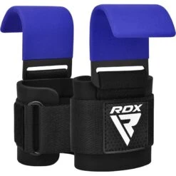 RDX SPORTS RDX W5 Weight Lifting Hook Straps -Rdx Sports rdx w5 weight lifting hook straps blue 2