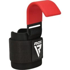 RDX SPORTS RDX W5 Weight Lifting Hook Straps -Rdx Sports rdx w5 weight lifting hook straps red 1