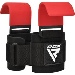 RDX SPORTS RDX W5 Weight Lifting Hook Straps -Rdx Sports rdx w5 weight lifting hook straps red 2