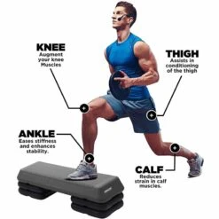 RDX SPORTS RDX GR Aerobic Step Platform With Adjustable Height 12 RDX SPORTS RDX GR Aerobic Step Platform With Adjustable Height -Rdx Sports red grey aerobic step for fitness 2