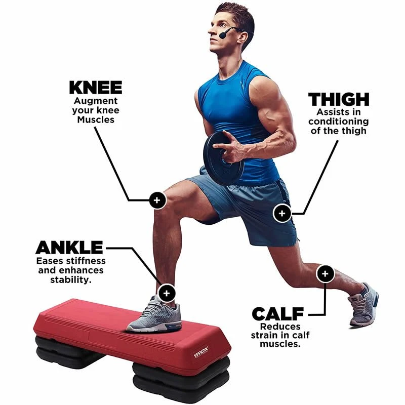 RDX SPORTS RDX GR Aerobic Step Platform With Adjustable Height 4 RDX SPORTS RDX GR Aerobic Step Platform With Adjustable Height - Image 2