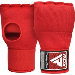 RDX SPORTS RDX IS Gel Padded Inner Gloves Hook & Loop Wrist Strap For Knuckle Protection OEKO-TEX® Standard 100 Certified -Rdx Sports red hoisery inner step 3