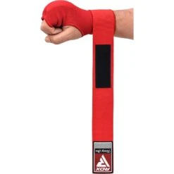 RDX SPORTS RDX IS Gel Padded Inner Gloves Hook & Loop Wrist Strap For Knuckle Protection OEKO-TEX® Standard 100 Certified -Rdx Sports red hoisery inner step 6