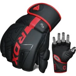 RDX SPORTS RDX F6 KARA MMA Grappling Gloves -Rdx Sports red kara mma grappling gloves 1