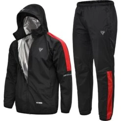 RDX SPORTS RDX H1 Weight Loss Sauna Suit Red & Black -Rdx Sports red sauna suit 4 7 1