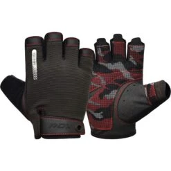 RDX SPORTS RDX T2 WEIGHTLIFTING GLOVES -Rdx Sports red t2 half taining gym gloves 1