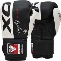 RDX SPORTS RDX S4 Boxing Sparring Gloves Hook & Loop Black / White