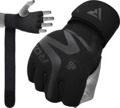 RDX SPORTS RDX T15 Noir Gel Padded Inner Gloves Hook & Loop Wrist Strap Knuckle Protection