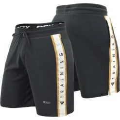 RDX SPORTS RDX T17 AURA MMA Training Shorts Pearl Black / White / Golden 9 RDX SPORTS RDX T17 AURA MMA Training Shorts Pearl Black / White / Golden -Rdx Sports t17 aura training shorts black 1