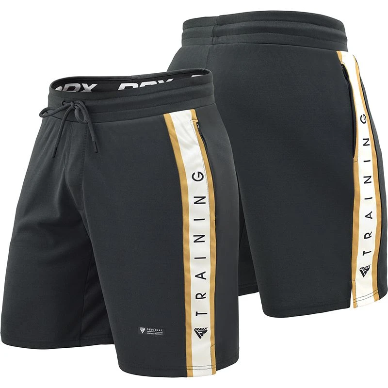 RDX SPORTS RDX T17 AURA MMA Training Shorts Pearl Black / White / Golden 6 RDX SPORTS RDX T17 AURA MMA Training Shorts Pearl Black / White / Golden - Image 4