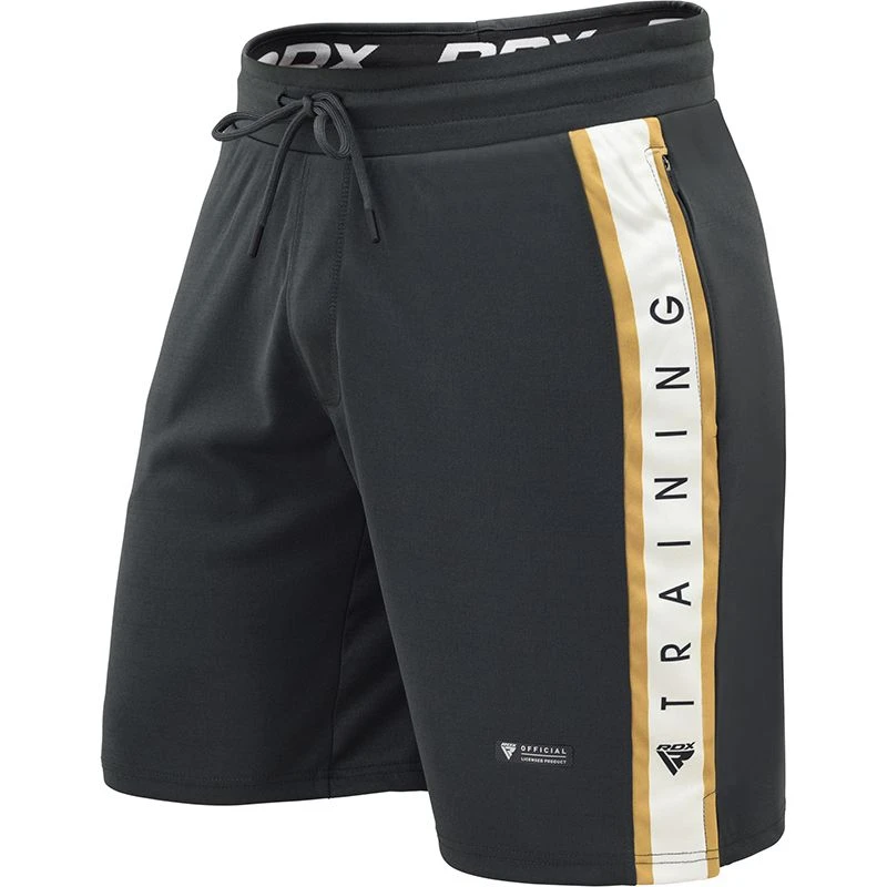 RDX SPORTS RDX T17 AURA MMA Training Shorts Pearl Black / White / Golden 3 RDX SPORTS RDX T17 AURA MMA Training Shorts Pearl Black / White / Golden