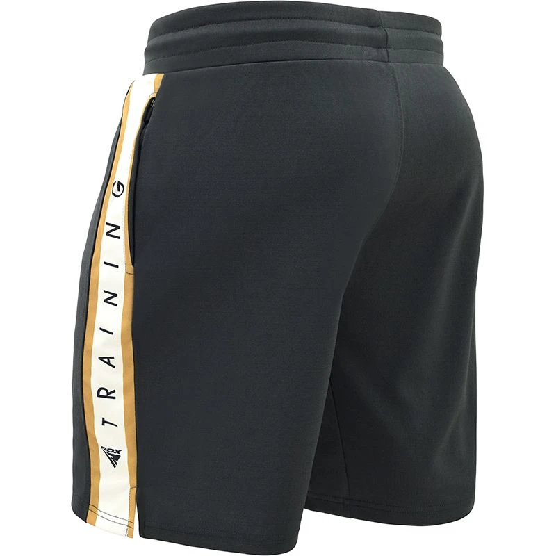 RDX SPORTS RDX T17 AURA MMA Training Shorts Pearl Black / White / Golden 5 RDX SPORTS RDX T17 AURA MMA Training Shorts Pearl Black / White / Golden - Image 3