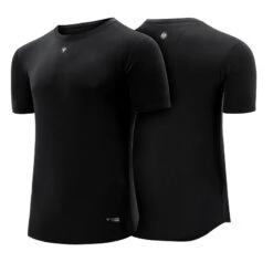 RDX SPORTS RDX T1 Black Short Sleeves Sweat-Wicking Workout Gym T-Shirt