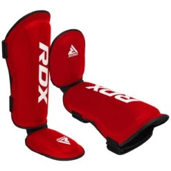 RDX SPORTS RDX T1 MMA Black Shin Instep Guard -Rdx Sports t1r red white 4 1