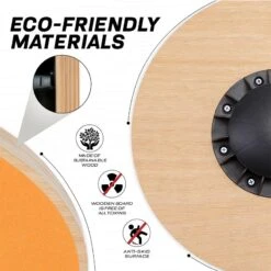 RDX SPORTS RDX W1 Wooden Wobble Round Balance Board -Rdx Sports w1 yellow wooden balance board 6 1 1