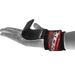 RDX SPORTS RDX W5 Non-Slip Heavy Duty Hook Straps For Bodybuilding & Powerlifting Black -Rdx Sports w5 weight lifting hook straps 3